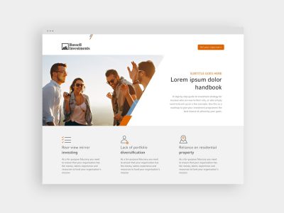 Landing pages for Russell Investments